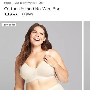 Lane Bryant Cacique Cotton Unlined No Wire Bra Size 48B NWT